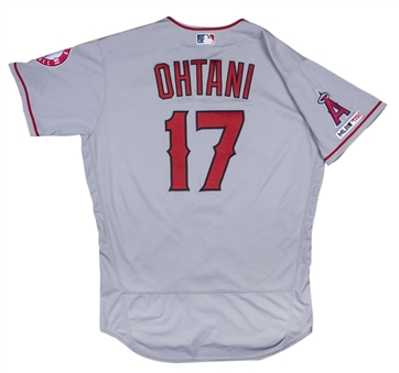 2019 Shohei Ohtani Game Used Los Angeles Angels Road Jersey Photo Matched To 8 Games (MLB Authenticated & Sports Investors Authentication)